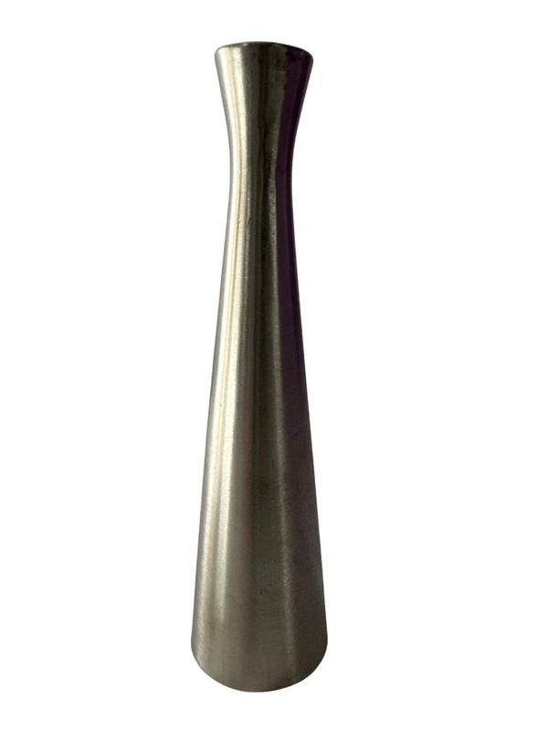 Sleek Modern Stainless Steel Decorative Bud Vase Minimalist Design 6.5 Inch