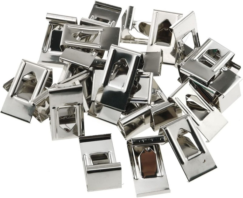 E-outstanding 50Pcs Picture Photo Frame Metal Spring Turn Clip Hanger Silver