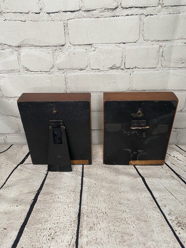 Vintage Portraits Charlotte & Peter In 6-1/2” x 5-1/2” Wooden Maple Frames 1920s gallery
