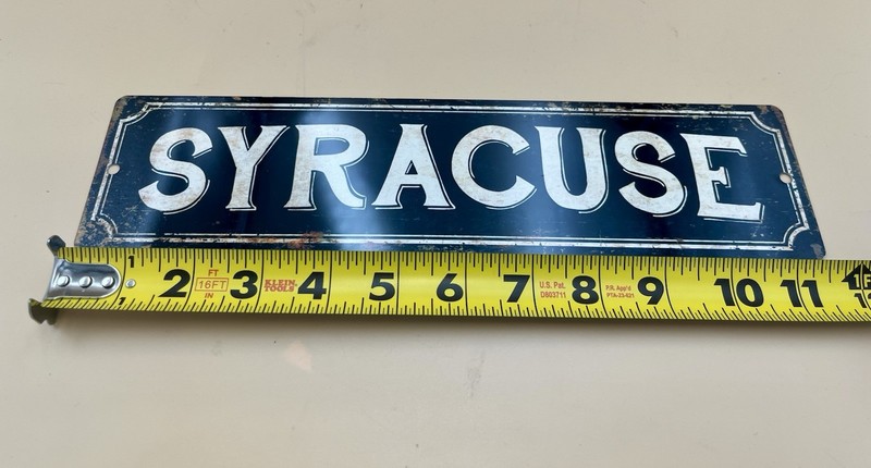 Syracuse New York 11 3/4” 3” Novelty Street Sign Metal Home Decor Vintage Look gallery