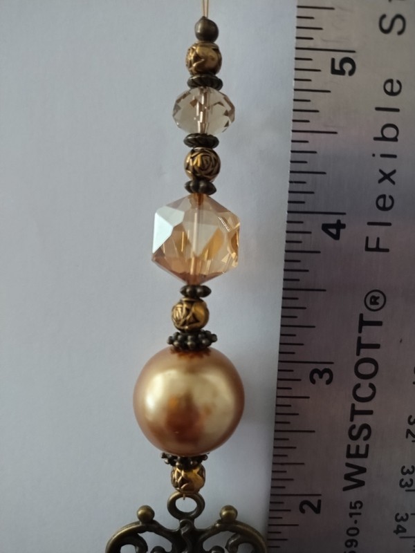 Bronze And Gold Key Ornament or Car Charm - One Of A Kind gallery