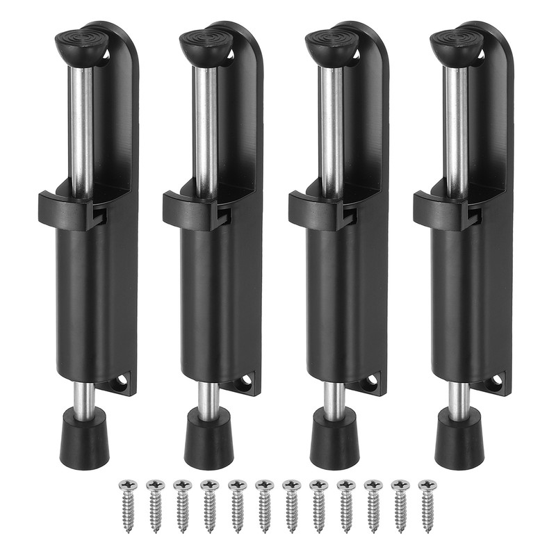 4Pcs Kickdown Door Stop Fit for Distance from the Ground 0-45mm, Black
