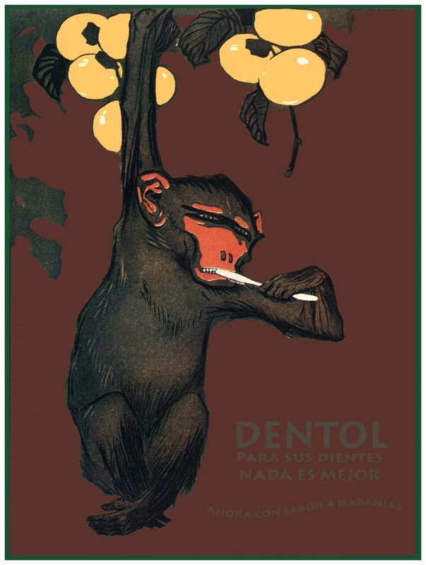 4251.Dentol.para sue dinettes nada es major.naranja.POSTER.decor Home Office art