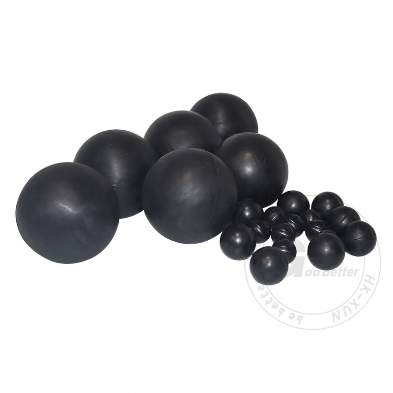 Diameter 2mm - 100mm Black Round Solid Rubber Ball Bouncy Balls Training Ball gallery