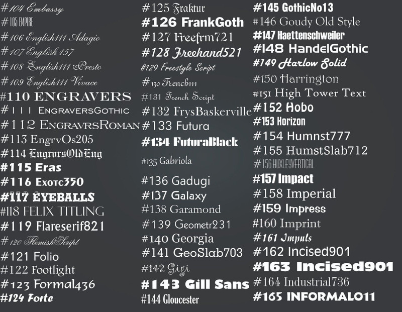Custom Text Vinyl Lettering Transfer Sticker Decals Any Text-Numbers-Any Font gallery