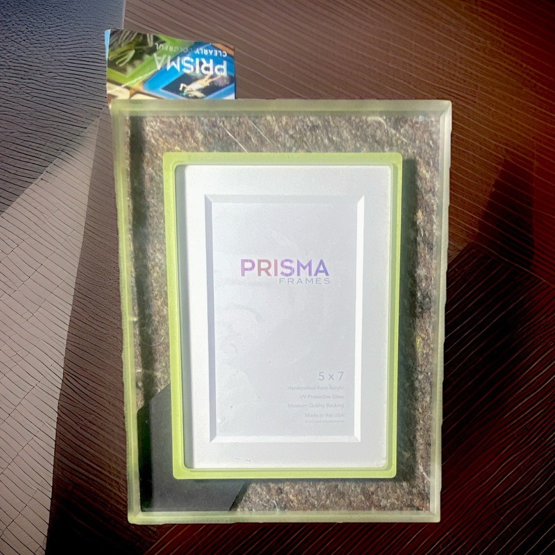 Prisma 5×7 Green Acrylic Photo Frame UV Protective Glass Museum Quality