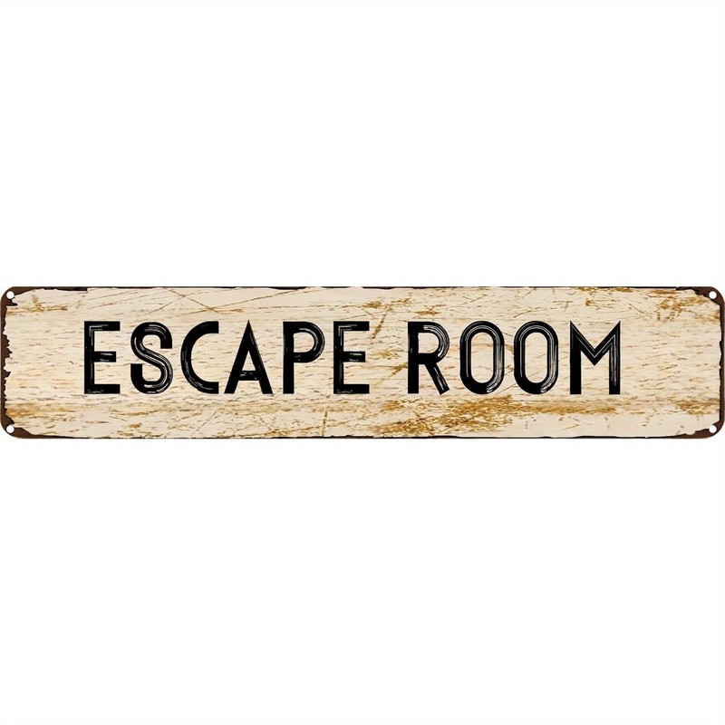 Vintage Metal Sign Aluminum Street Sign 16×4 Inches Escape Room Funny