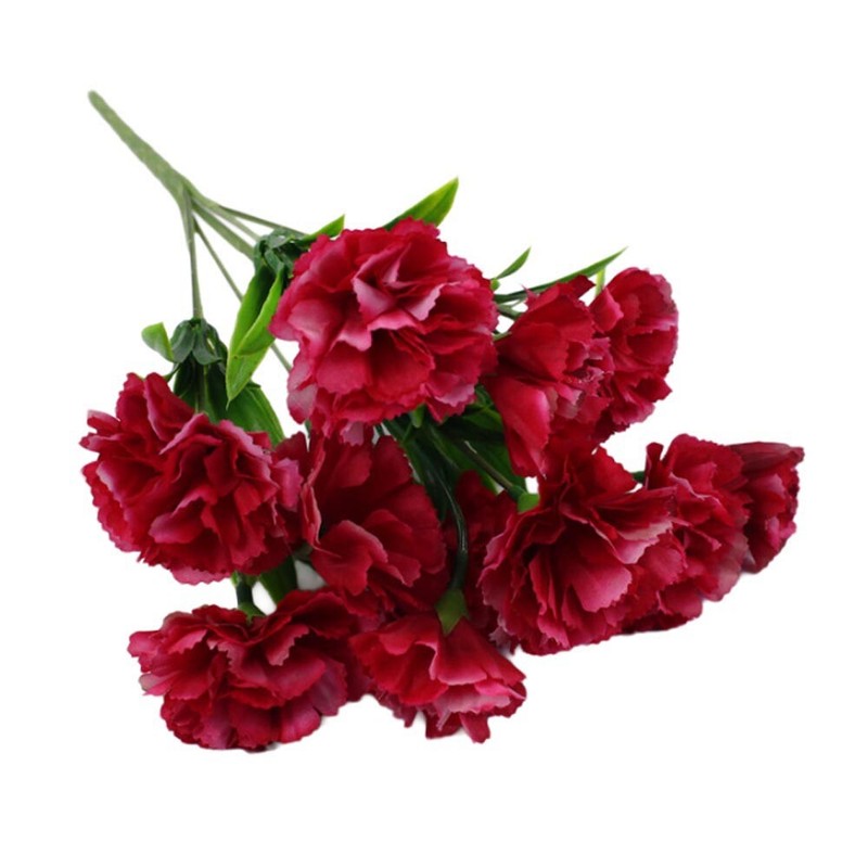 Artificial Carnation Fake Flower Bush Bouquet Family Wedding Decor gallery