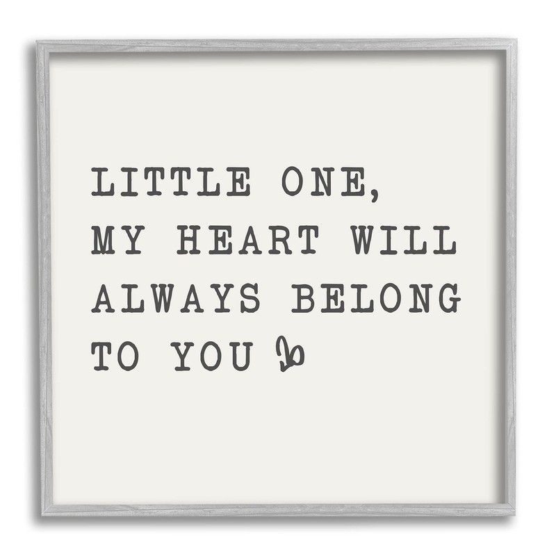 Little My Heart Belongs Phrase Family Motivational