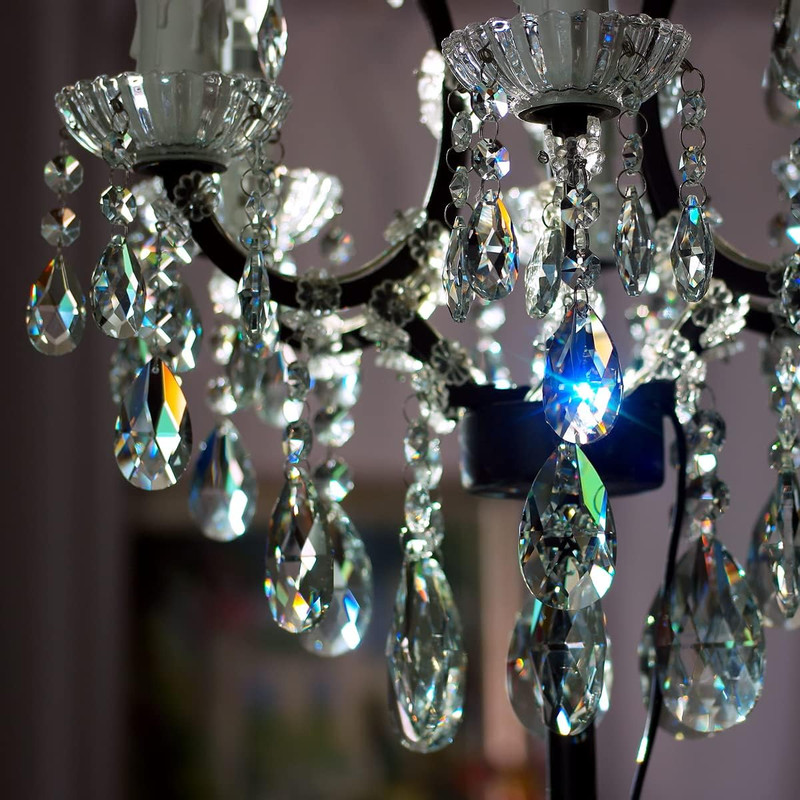 1Ft 10Pcs Teardrop Crystals Garland, Hanging Chandelier Crystals Prism Beads Cha gallery