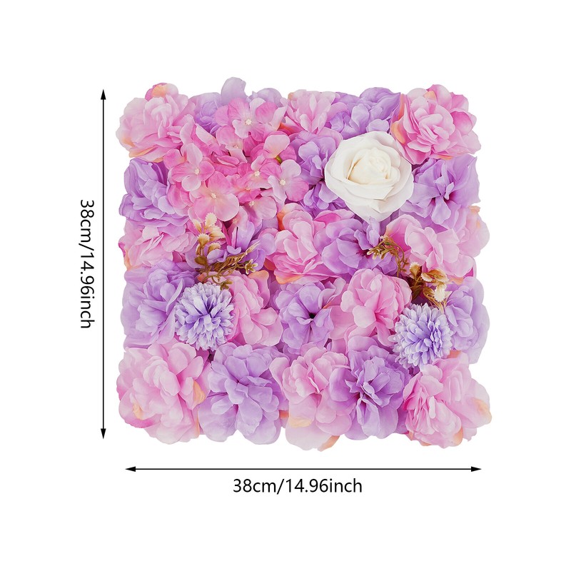 12pcs Artificial Silk Rose Flowers 3D Backdrop Wall for Wedding Party Decoration gallery