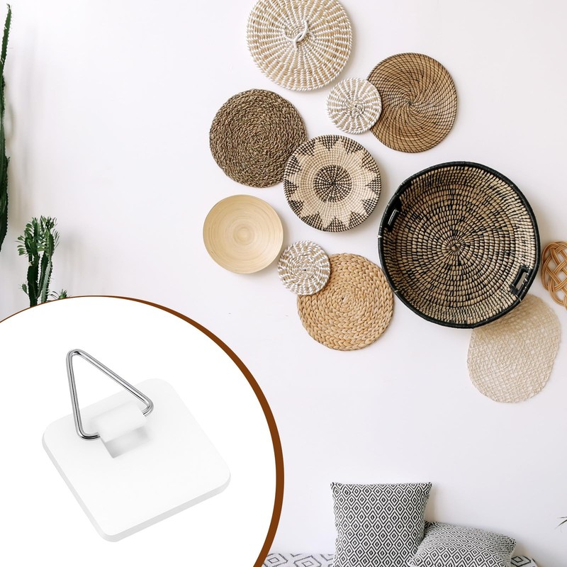 30 Pcs Invisible Adhesive Plate Hangers Nail Free Sticky Hooks for Wall Art gallery