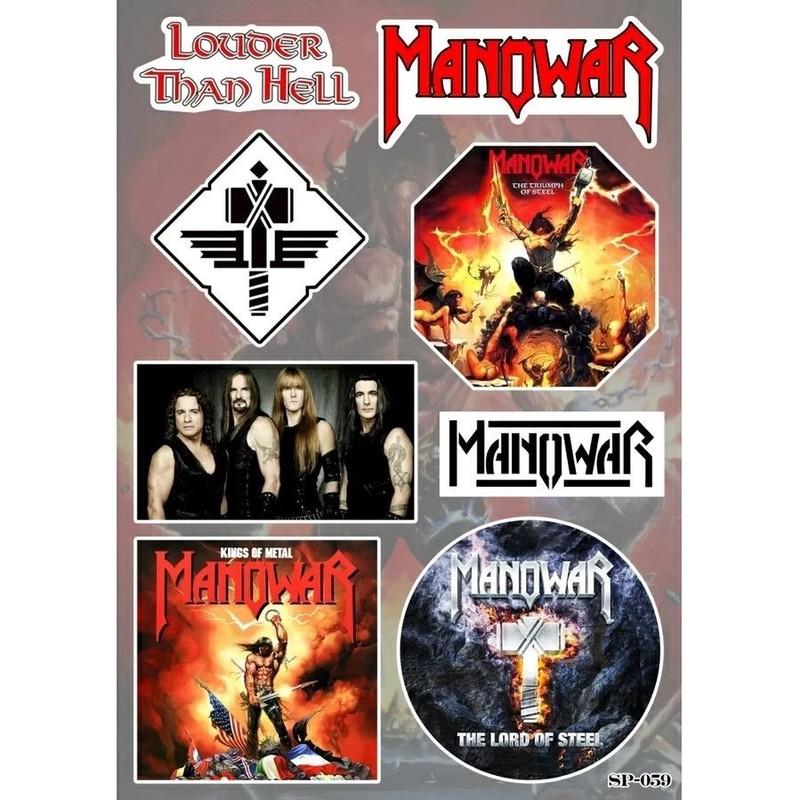 American Heavy Metal Band Sticker Pack Kings of Metal Triumph of Steel Hammer