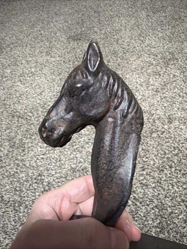 Door Horse Head Cast Iron Vintage Inspired Door Stopper New gallery