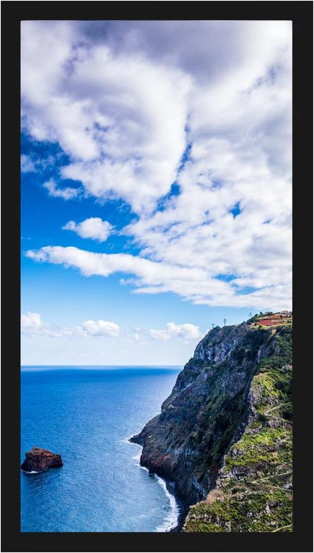 5X10 Black Picture Frame, Tabletop and Wall Mounting Horizontally or Vertically,