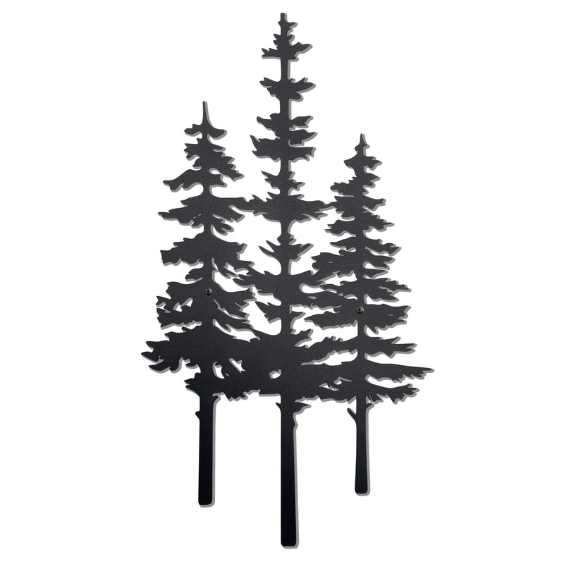 noxozoqm Metal Tree Wall Decor, Cabin 1ft 3in, Black