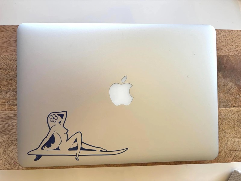 Hawaiian 6" Navy Surf Sexy Surfer Girl~ Hawaii Vinyl Car Window Decal Sticker gallery