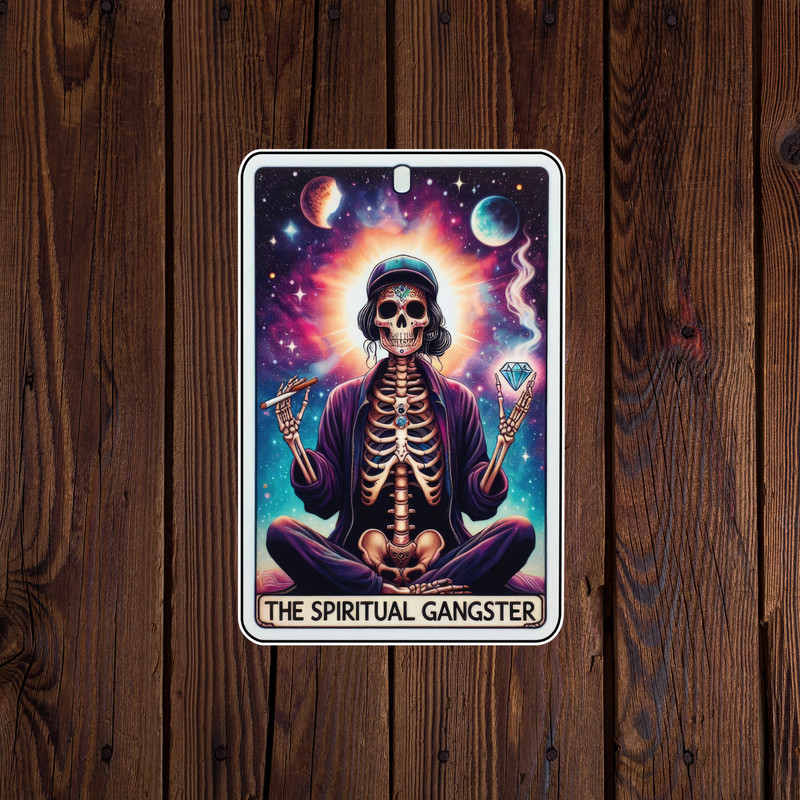 Tarot card sticker vinyl decal the spiritual gangster gothic dark funny novelty