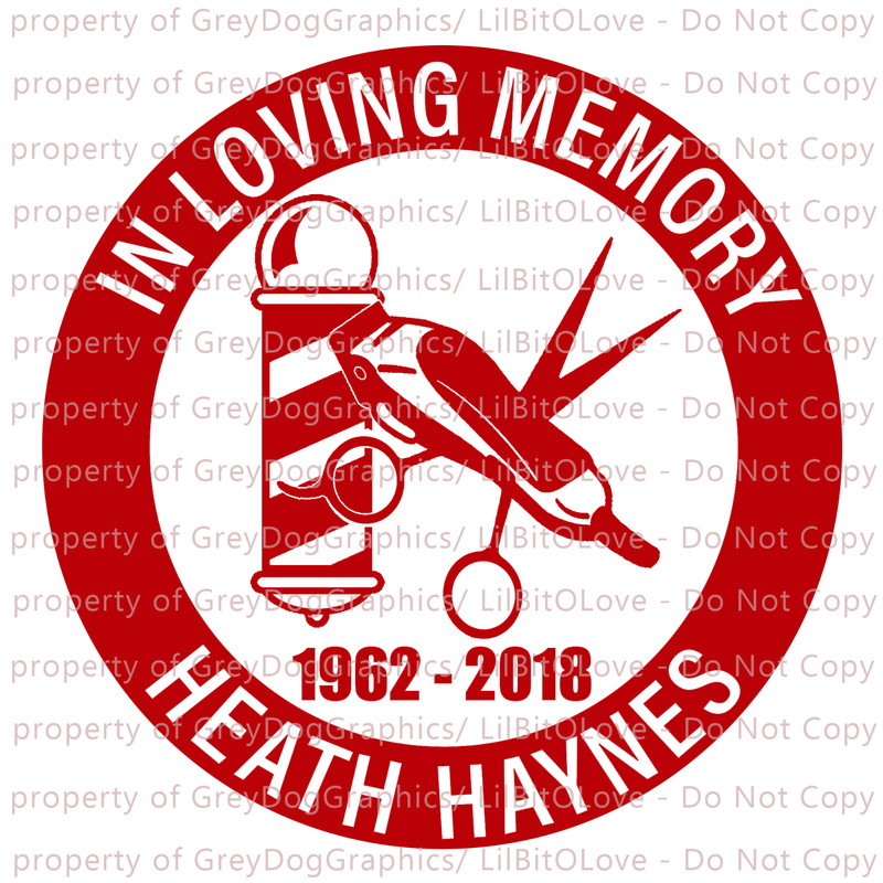 In Memory Barber Customized Name Years Vinyl Decal Sticker Hair Stylist