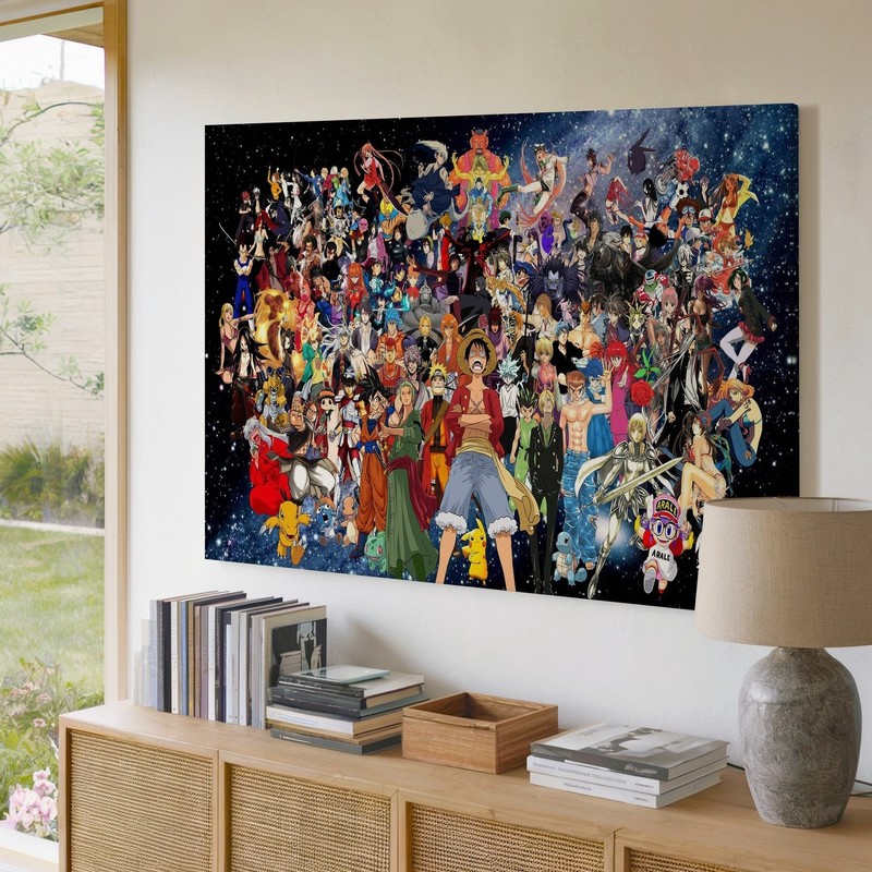 Anime Characters Canvas Wall Art Poster Print Cartoon Manga Japan Otaku Decor gallery