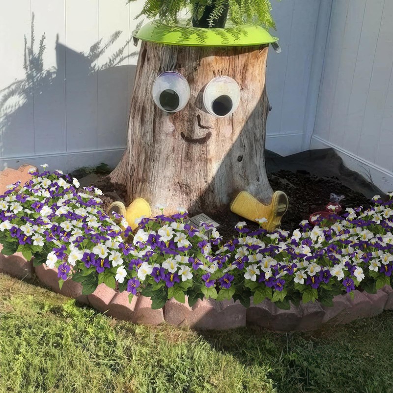 2 Pcs Artificial Flowers for Outdoors Fake Petunias Plants Outside Purple and... gallery