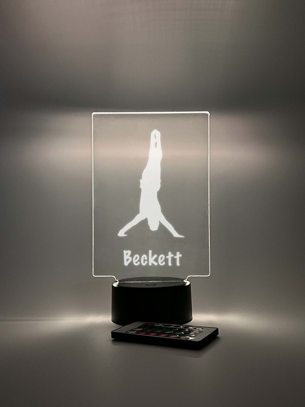 Personalized LED 16 Color Light Up Gift Men's Gymnastics Gymnast Sports gallery