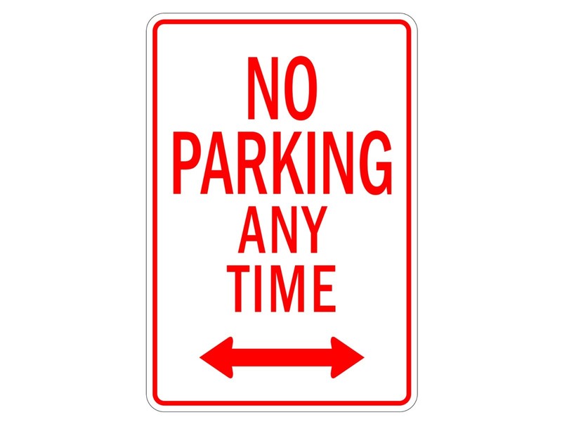 No Parking Any Time Sign Indoor Wall Vinyl Decal Sticker 5″ – 34″ kids decor