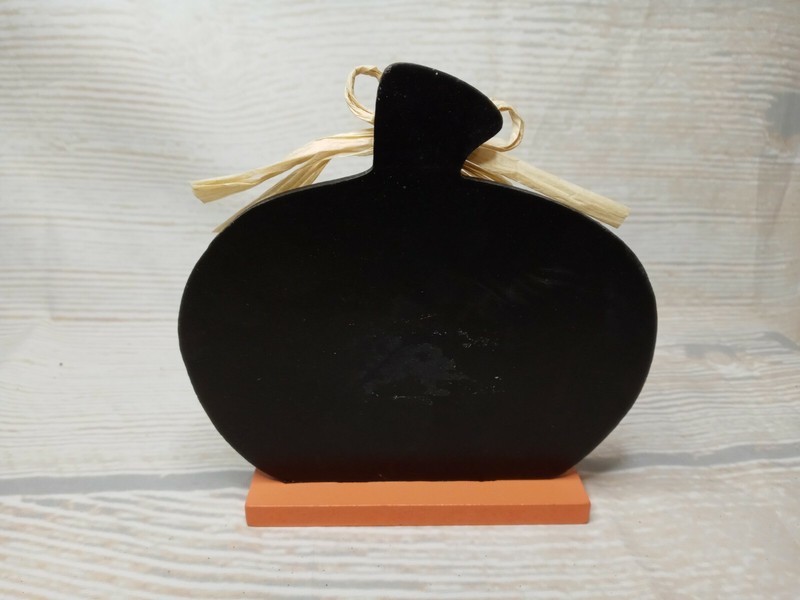New! "Happy Halloween" Pumpkin Beads Wood Sign Decor Black Orange Fall Harvest ~ gallery