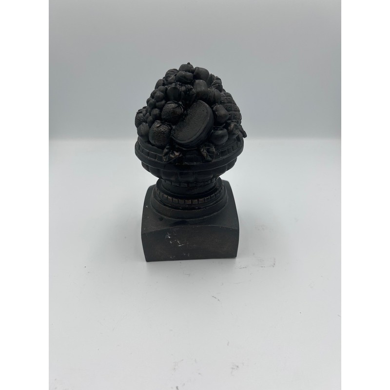 Bronze Tone Fruit Basket Garden Hose Guide Decorative Resin Outdoor Ornament