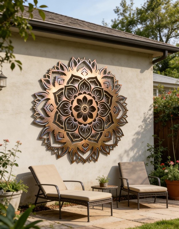 Sri Yantra Metal Wall Art, Sacred Geometry Spiritual Decor Gift gallery