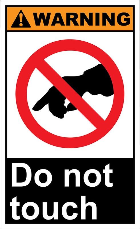 Do Not Touch Warning OSHA / ANSI Aluminum METAL Sign
