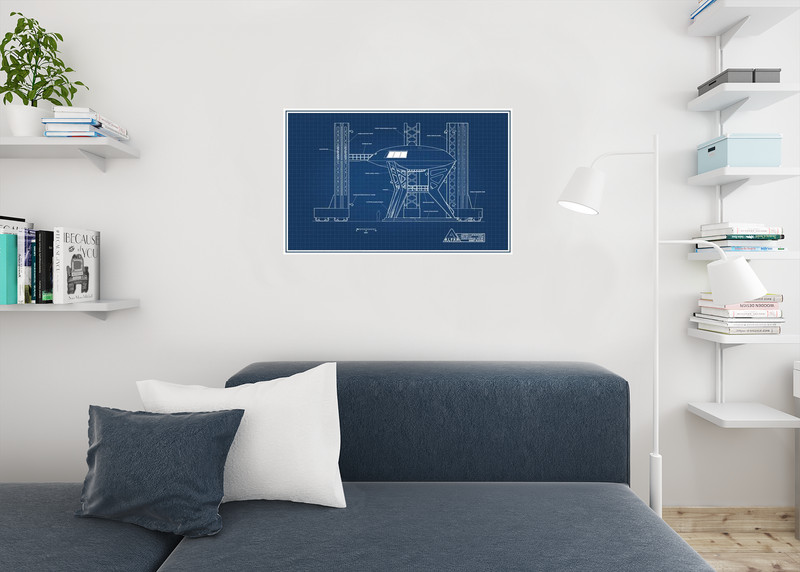 Lost In Space Jupiter 2 Launch Pad Blueprint Poster 24x36 gallery
