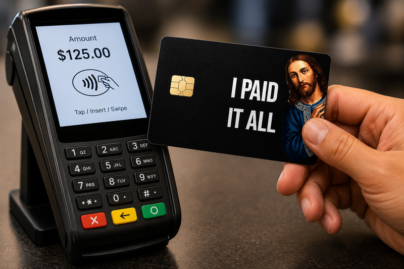 Jesus I Paid It All Credit Card Skin Christian Vinyl Sticker Debit Card Wrap gallery