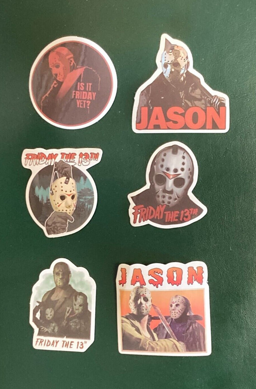 (6) 2″ Jason / Friday the 13th Horror Movie Vinyl Decals New