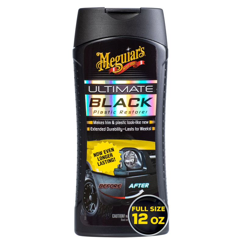 Meguiar's Ultimate Black Plastic Restorer, Durable Car Restorer for 12 oz.