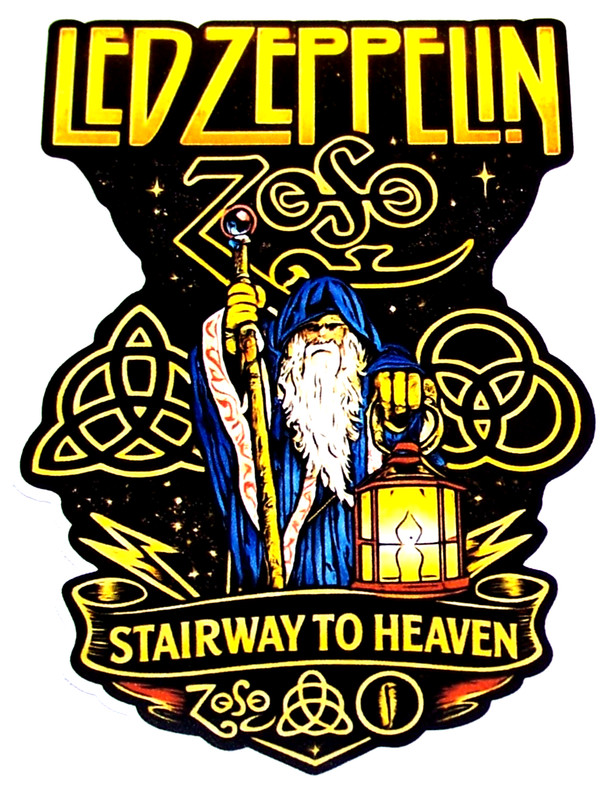 Led Zeppelin – LARGE Die Cut Sticker Decal Music Band Rock “Stairway to Heaven”