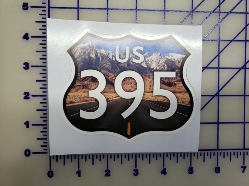 US Route 395 Sticker Decal Highway Sign Road Sign Bishop California Light shade