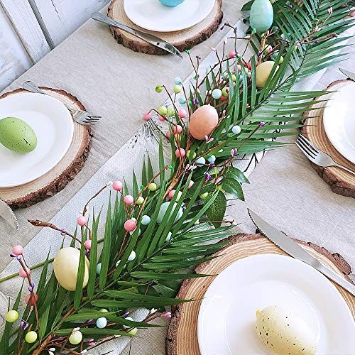 8 Pcs Artificial Areca Palm Leaves Stems Greenery Tropical Palm Tree Leaves Plan gallery