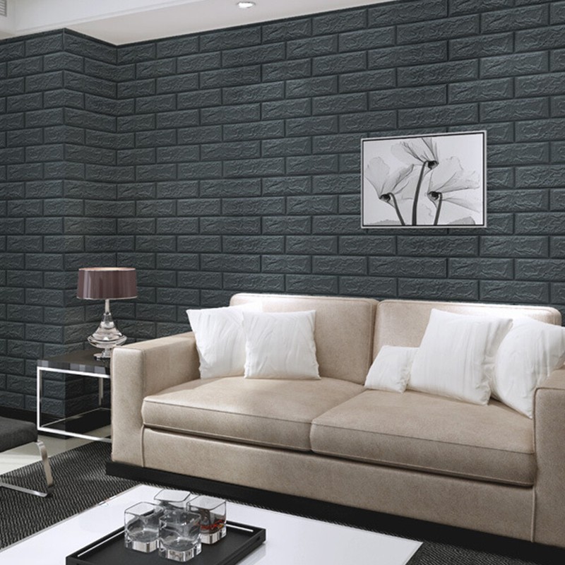 10/20pc 3D Tile Brick Wall Sticker Self-adhesive Waterproof Foam Panel Wallpaper gallery