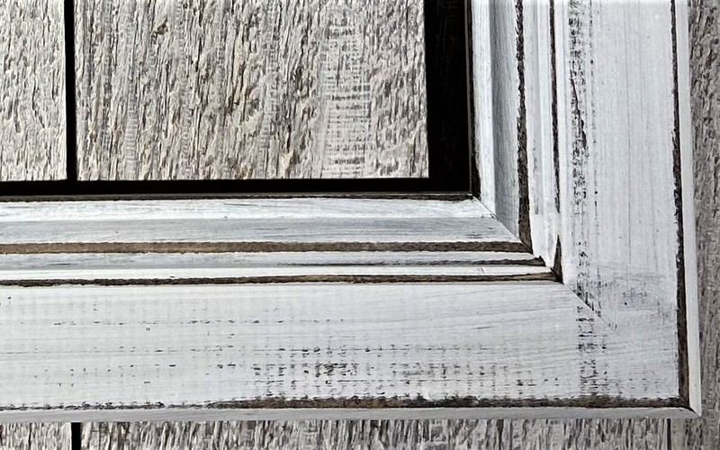 F003-400 1-3/4" Cotton Distressed Wood Picture Frame gallery