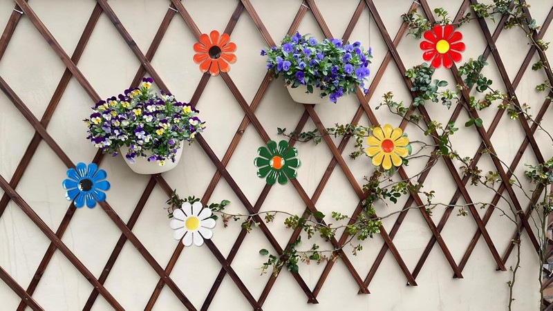 Metal Flower Wall Decor 6 Pcs Metal Flowers Garden Wall Art Sunflower Wall gallery