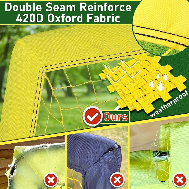 Happy Jump 7x5 FT & 5x3.6 FT Portable Soccer Goal for Youth Players Ages 6– gallery