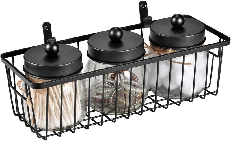 Farmhouse Small Hanging Wall Baskets, 3 Pack – Organizer for Kitchen & Bathroom gallery