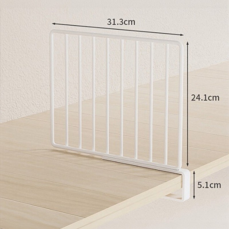 Iron For Closet Shelf Divider for Neat Organization 31.3 x 24.1 x 5.1 cm gallery