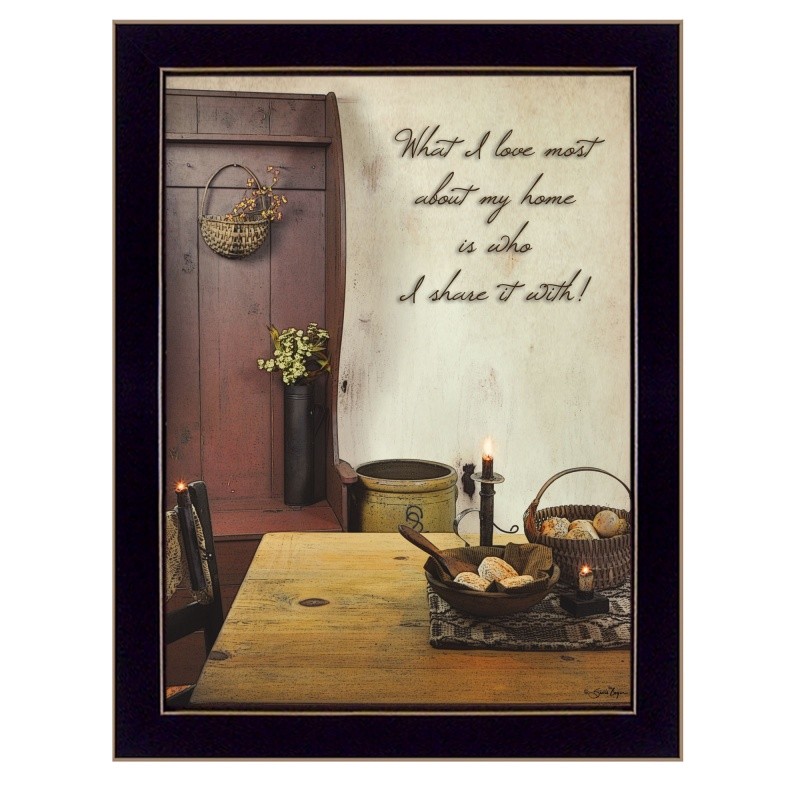 “What I love Most” Printed Wall Art, Ready To Hang Framed Poster Blalck 14X18″