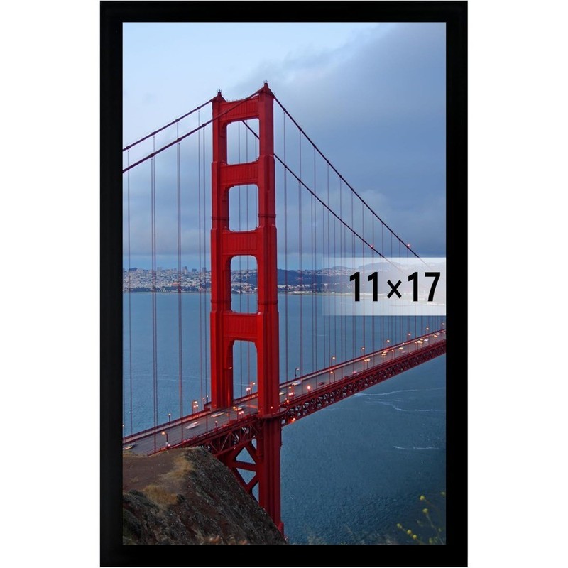 11×17 Black Photo Frame 1 Pack Wall Hanging Picture Frame for Display