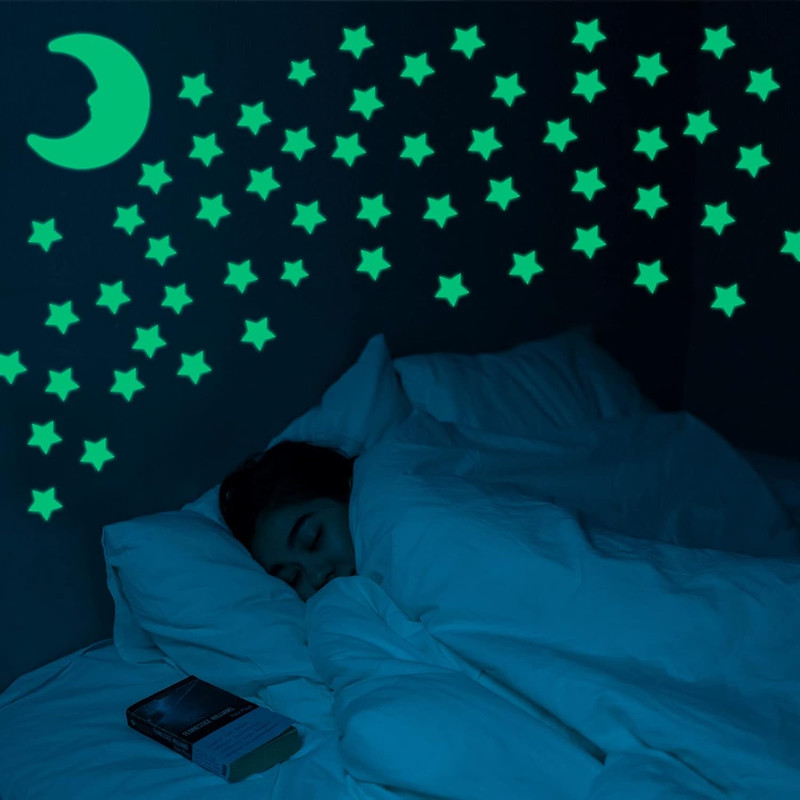 Glow in The Dark Stars Stickers, 201pcs Super Bright Plastic Large Stars Sti... gallery