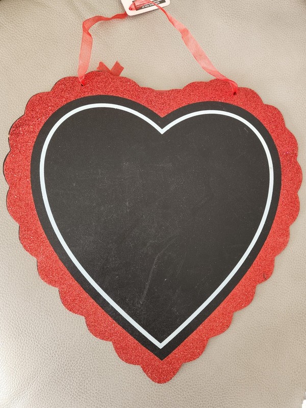 Hanging Heart Chalkboard Sign