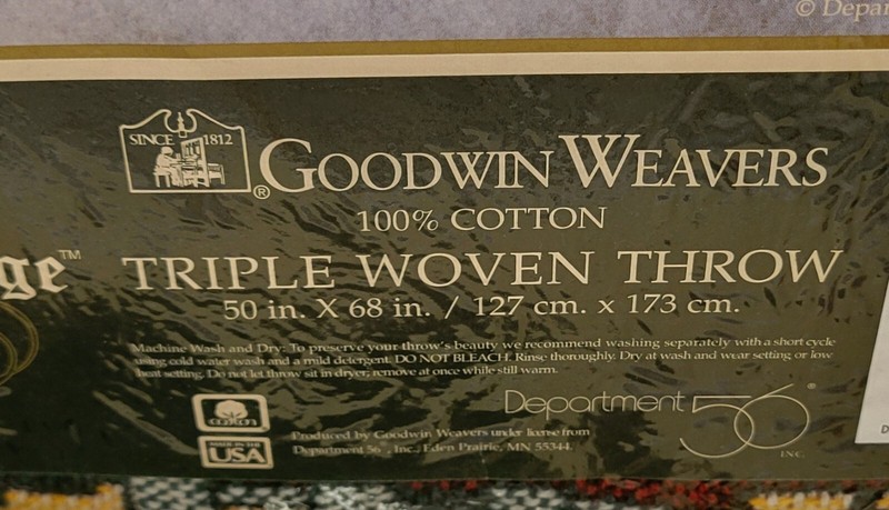 Dept. 56 Dickens' Village 1st in Series Triple Woven Throw Goodwin Weavers gallery