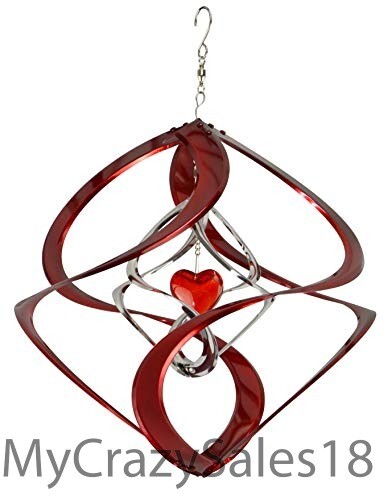 Red Carpet Studios Double Cosmix Wind Spinner, Red Heart